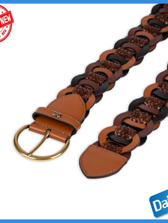 Adjustable Leather Woven Belt for Jeans Dresses Skirts main image 5